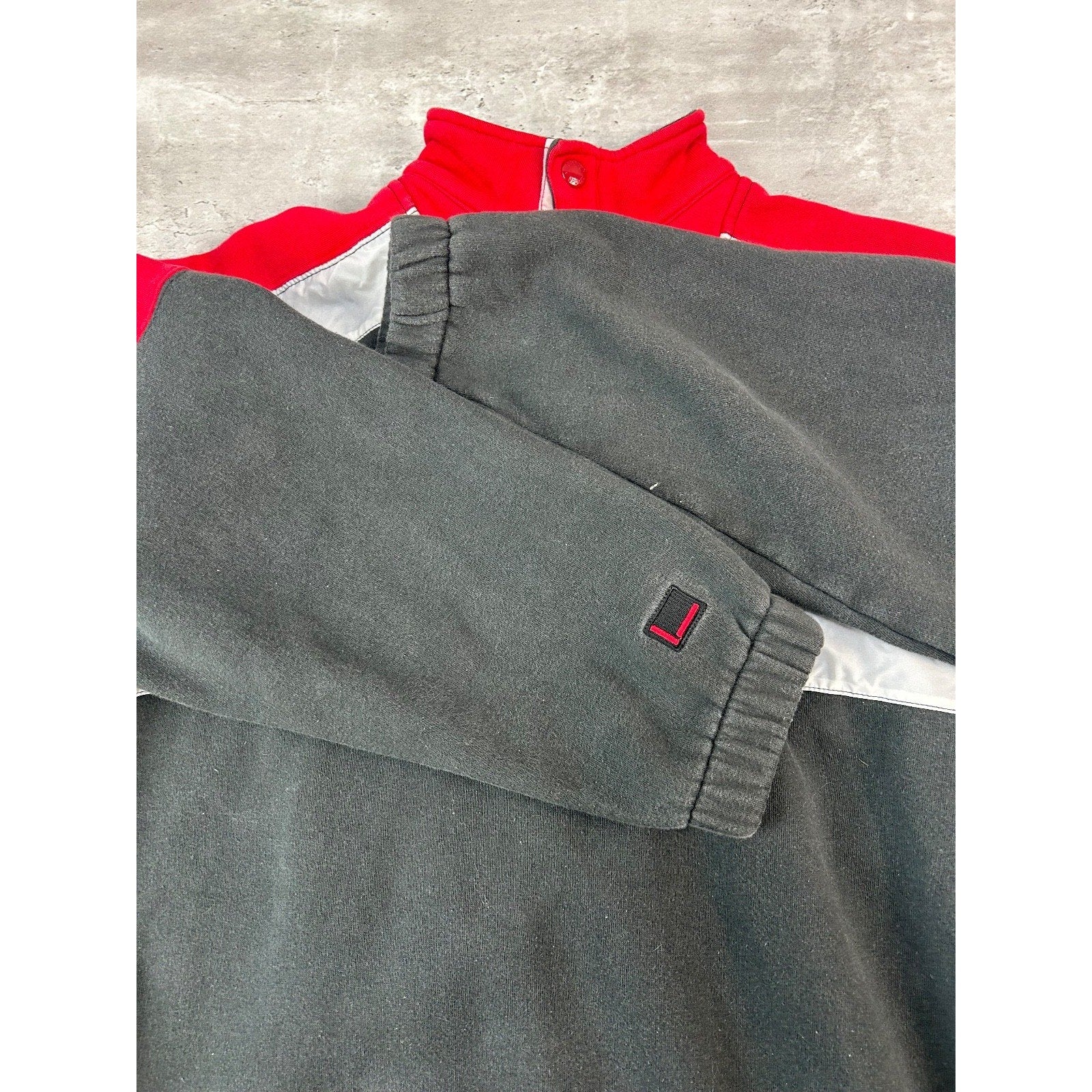 Vintage Y2K Fubu Embroidered 1/4 Button Pullover Sweatshirt Size YOUTH Large