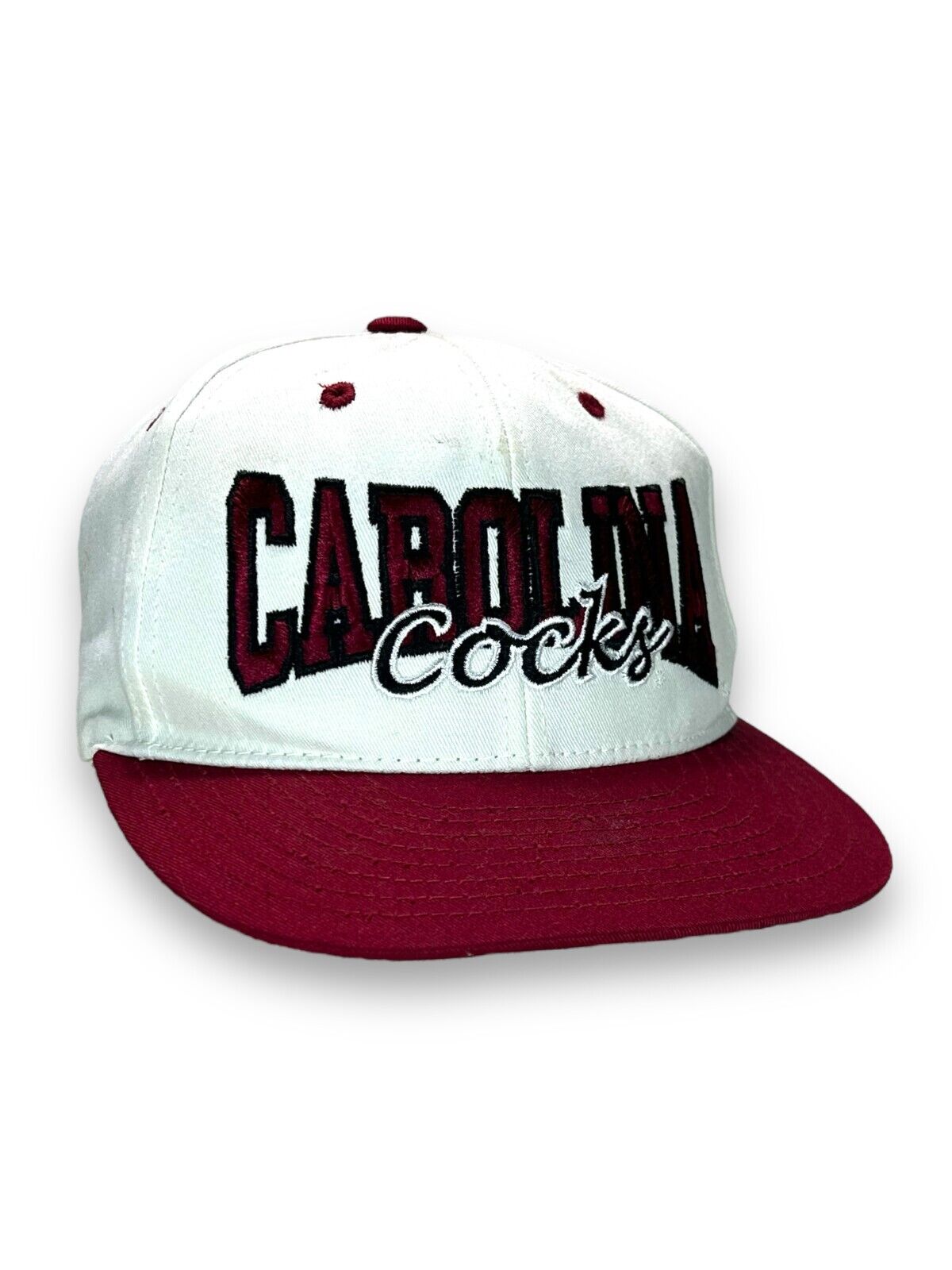 Vintage South Carolina Game Cocks NCAA Embroidered Spell Out Snapback Hat OSFA