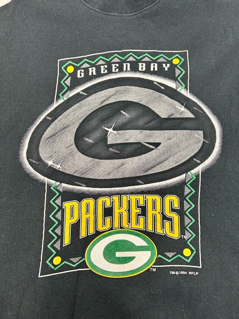 Vintage 1994 Green Bay Packers NFL Big Graphic Football Sweatshirt Size XL