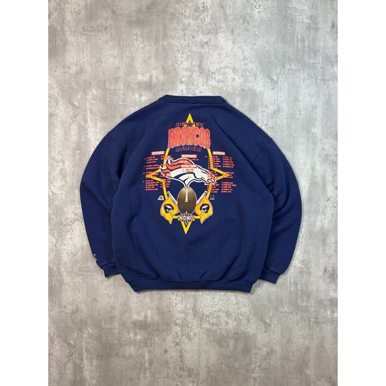 Vintage 1997 Denver Broncos NFL Super Bowl XXXII Sweatshirt Size Large