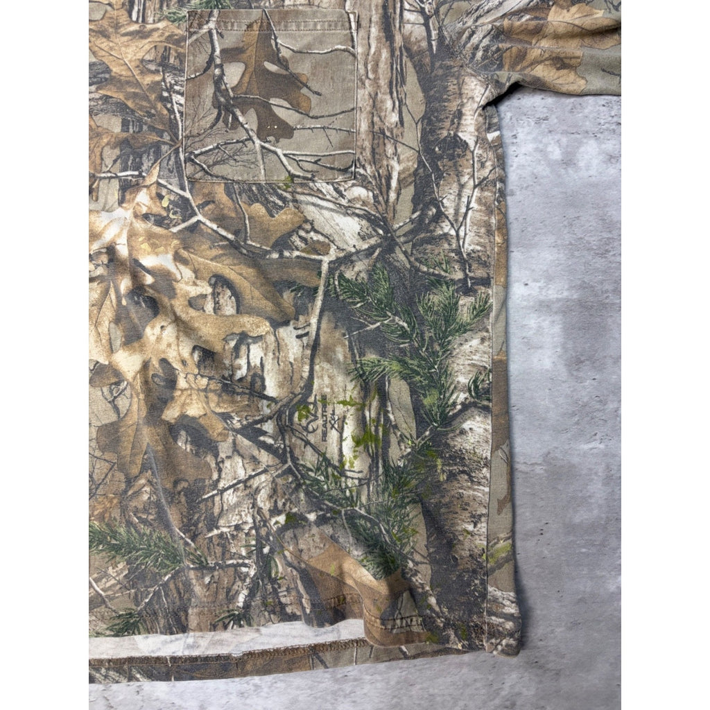 Vintage Street Legal Realtree Xtra Long Sleeve Camo Hunting T-Shirt Size Medium