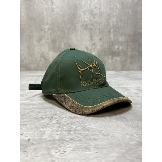 Vintage Rocky Mountain Elk Foundation Embroidered Strapback Hat OSFA