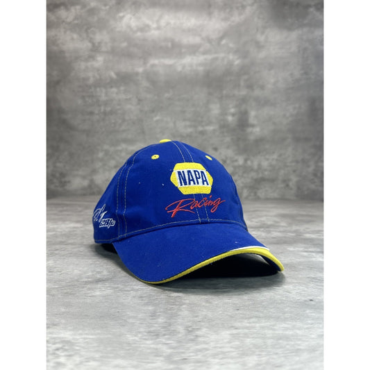 Vintage Napa Racing Embroidered Logo Nascar Strapback Hat OSFA Blue