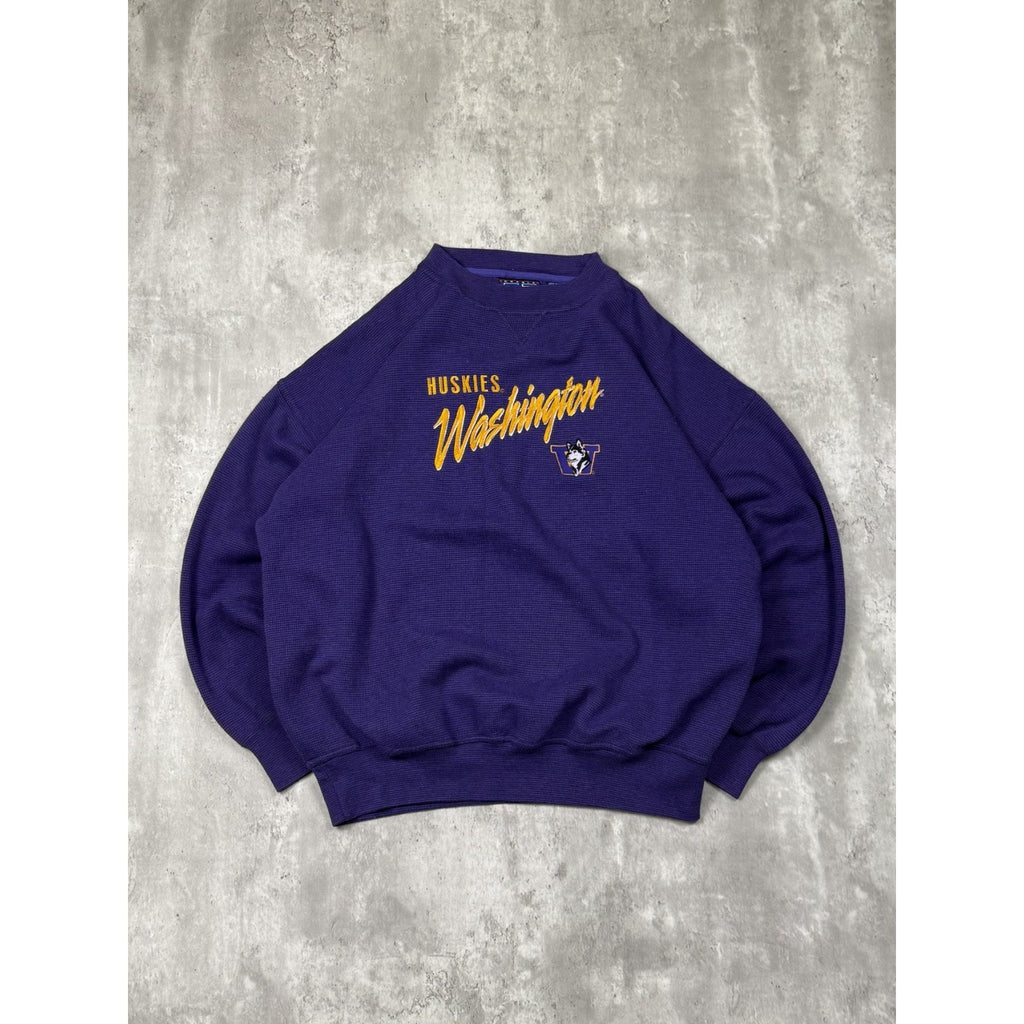 Vintage Washington Huskies NCAA Embroidered Crewneck Sweatshirt Size Large