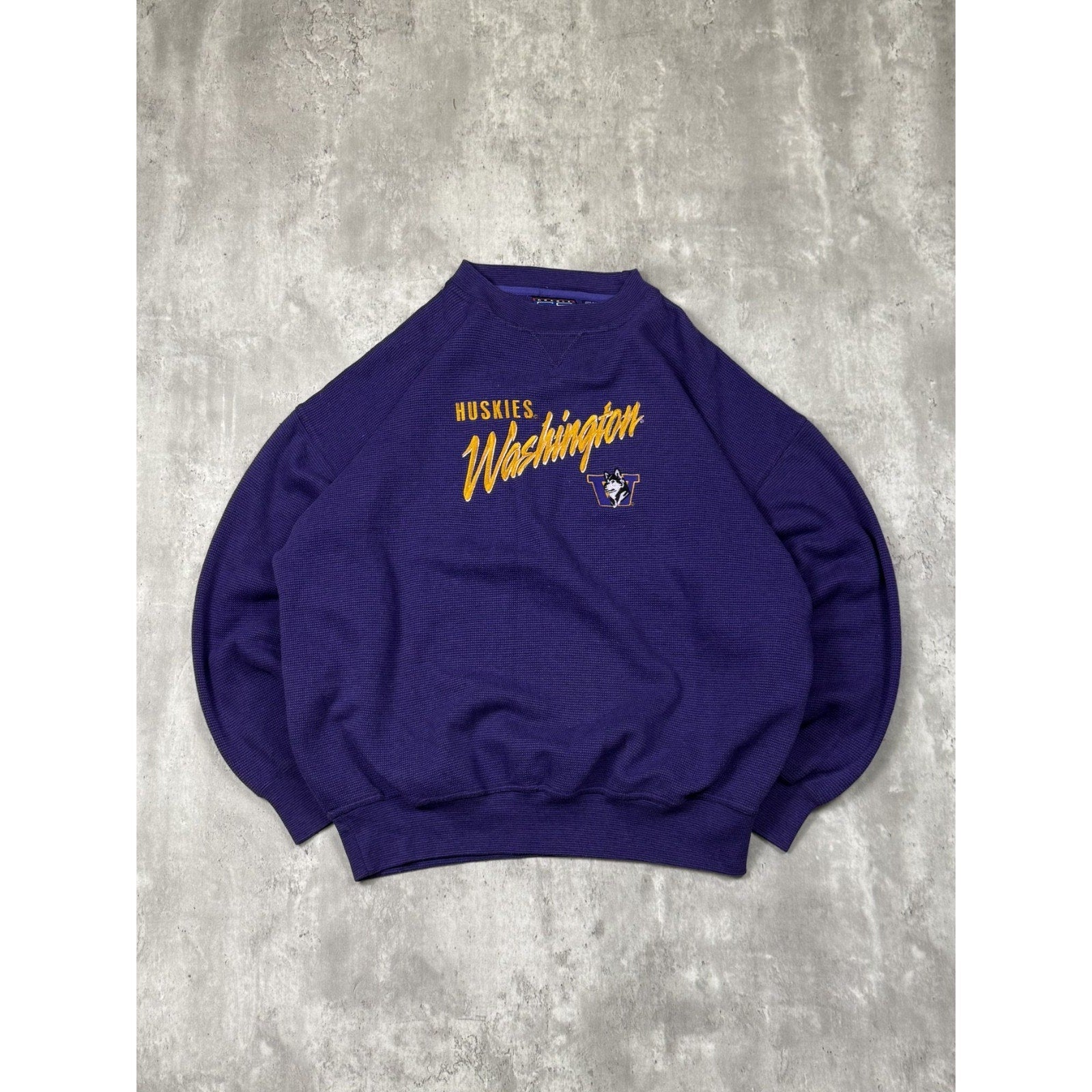 Vintage Washington Huskies NCAA Embroidered Crewneck Sweatshirt Size Large