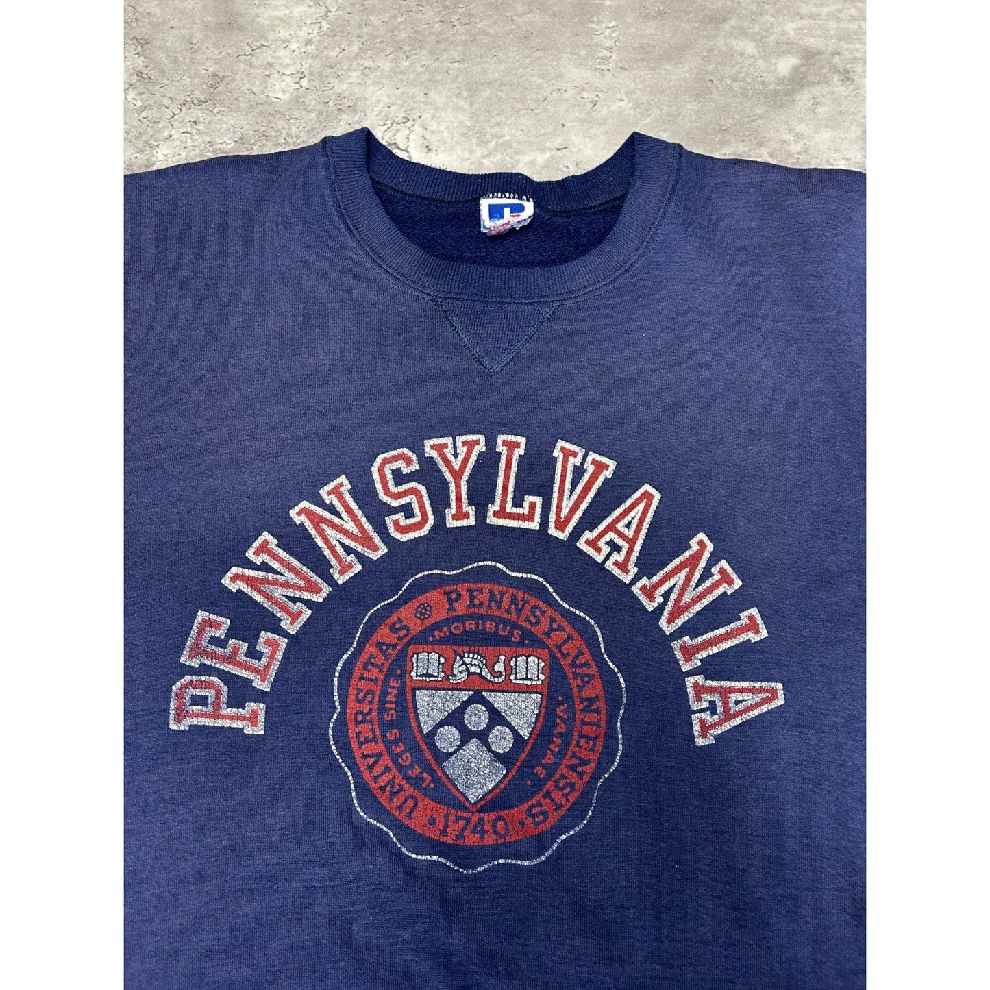 Vintage 90s Pennsylvania University NCAA Collegiate Crest Sweatshirt Size Large