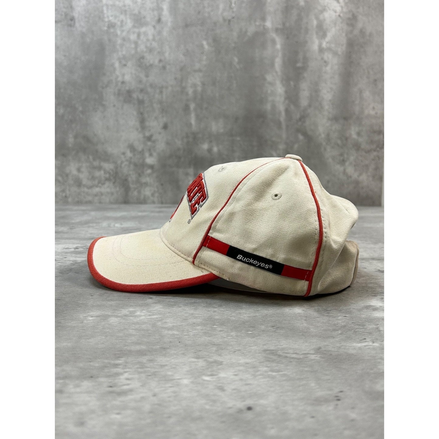 Vintage Ohio State Buckeyes NCAA Embroidered Spellout Strapback Hat OSFA