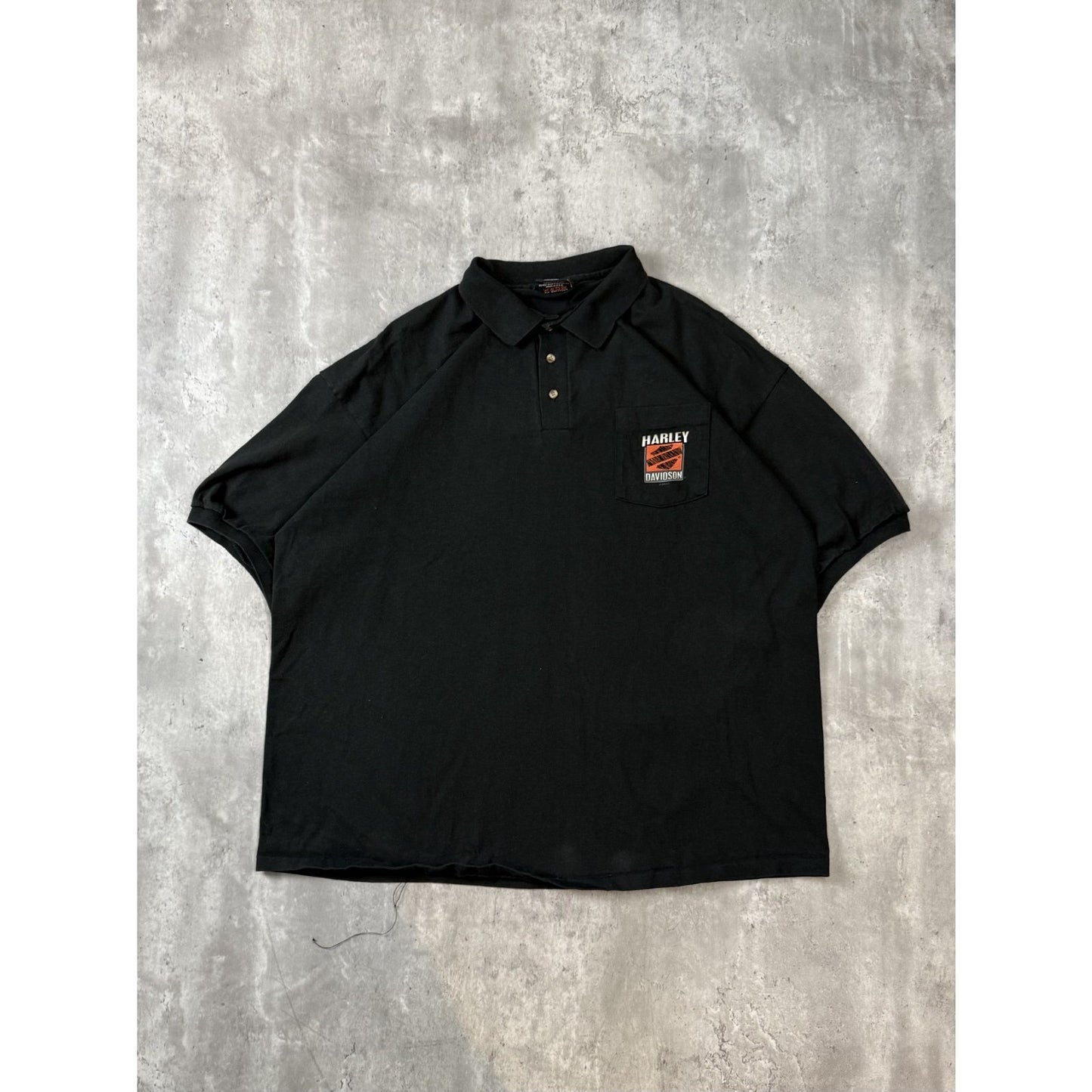 Vintage 1998 Harley Davidson Motorcycles 1/4 Button Graphic Button Up Shirt 3XL