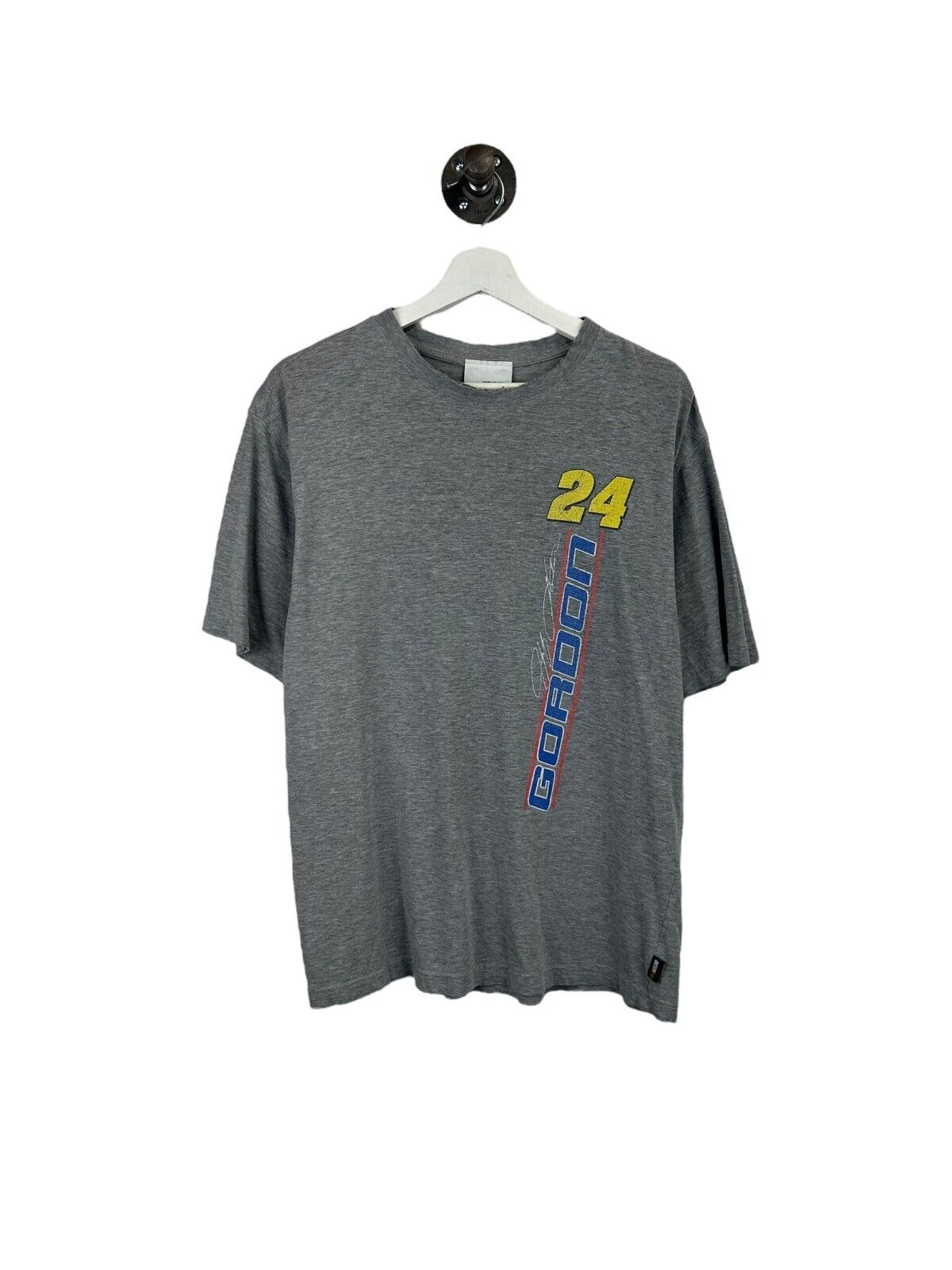 Vintage Y2K Jeff Gordon #24 Nascar Racing Graphic T-Shirt Size Medium Gray