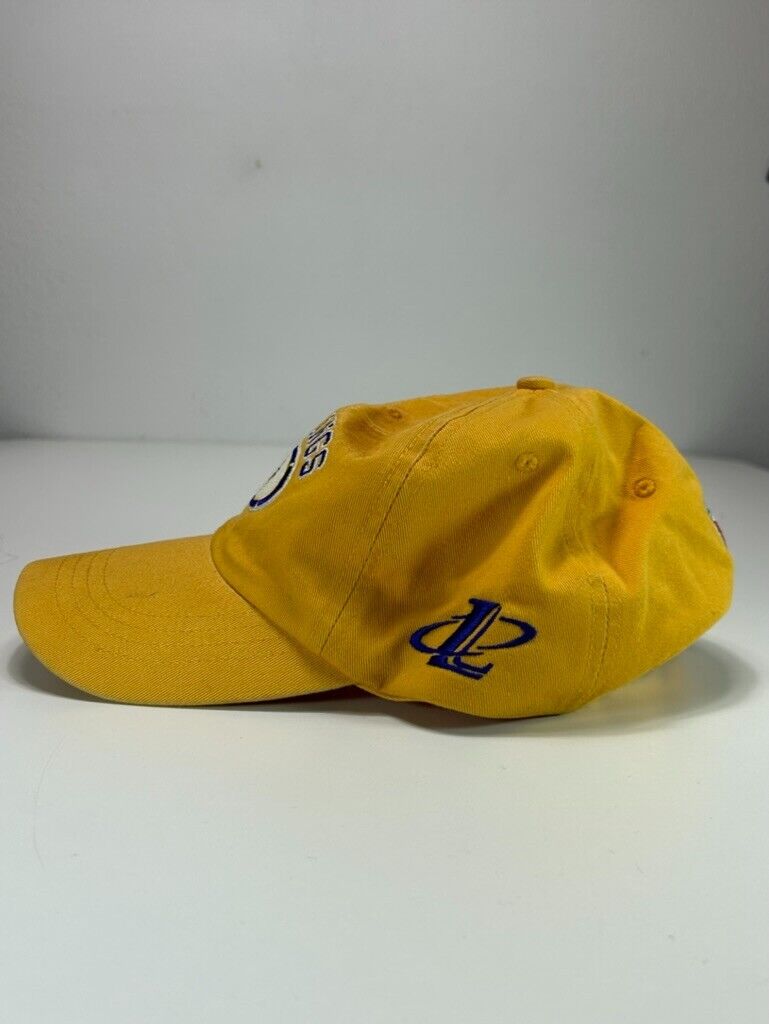 Vintage 90s Minnesota Vikings NFL Logo Athletic Strapback Hat OSFA Yellow