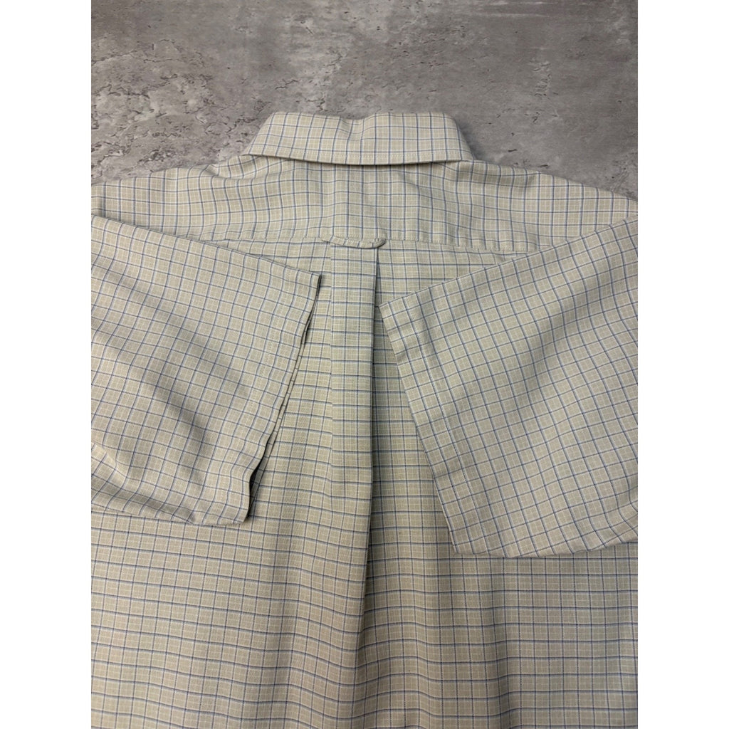 Vintage Croft & Barrow Single Pocket Plaid Cropped Button Up Shirt Size Medium
