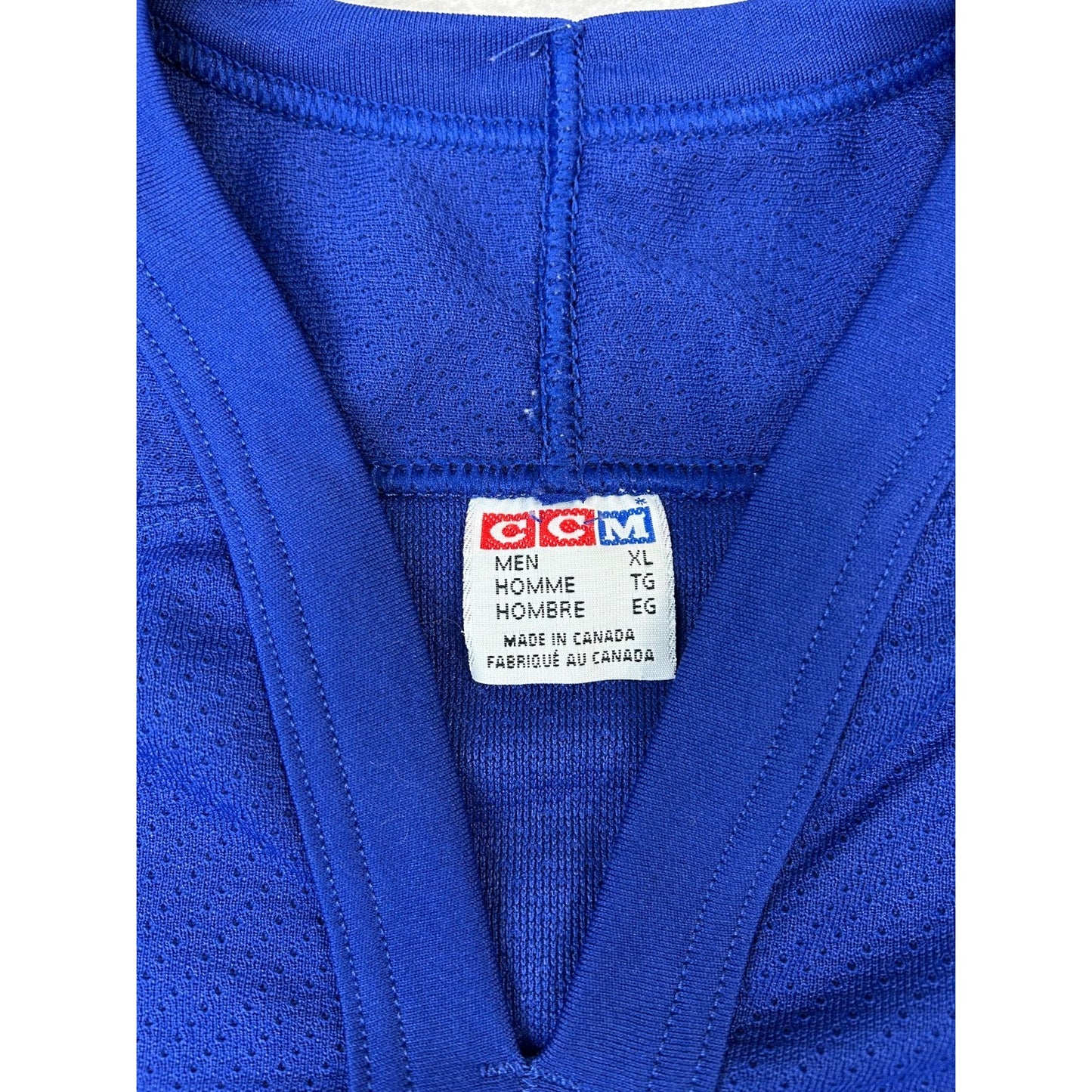 Vintage 90s Labbatt Blue Stitched CCM Hockey Jersey Size XL Blue