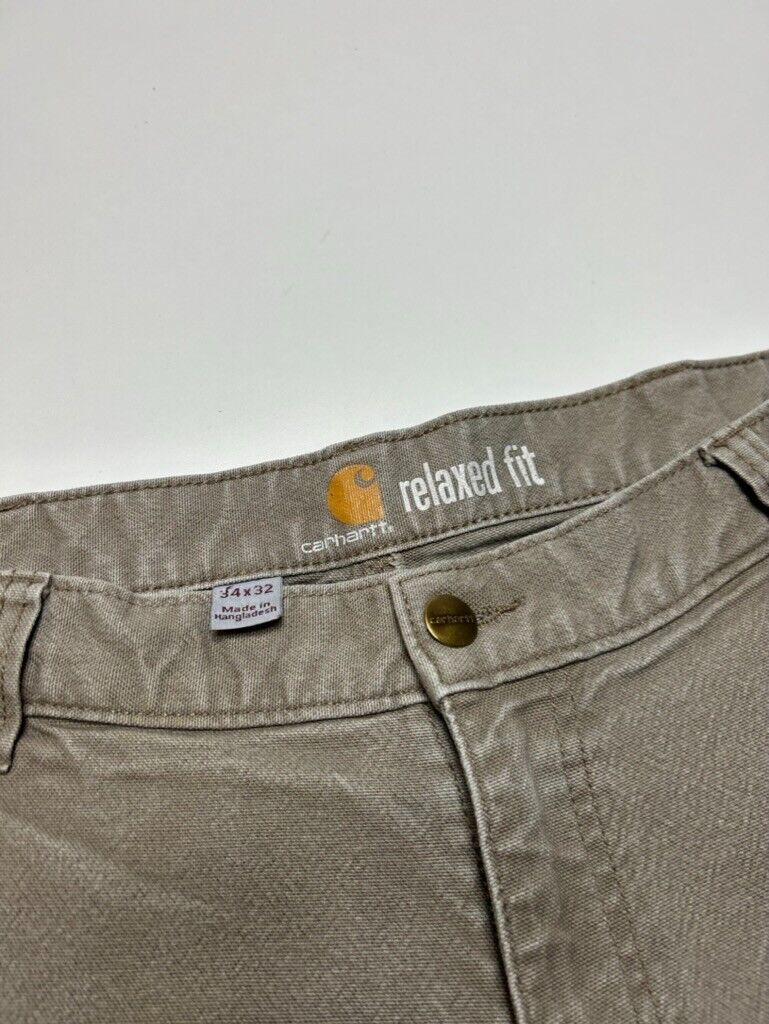 Carhartt Relaxed Fit Canvas Workwear Carpenter Pants Size 33W Tan