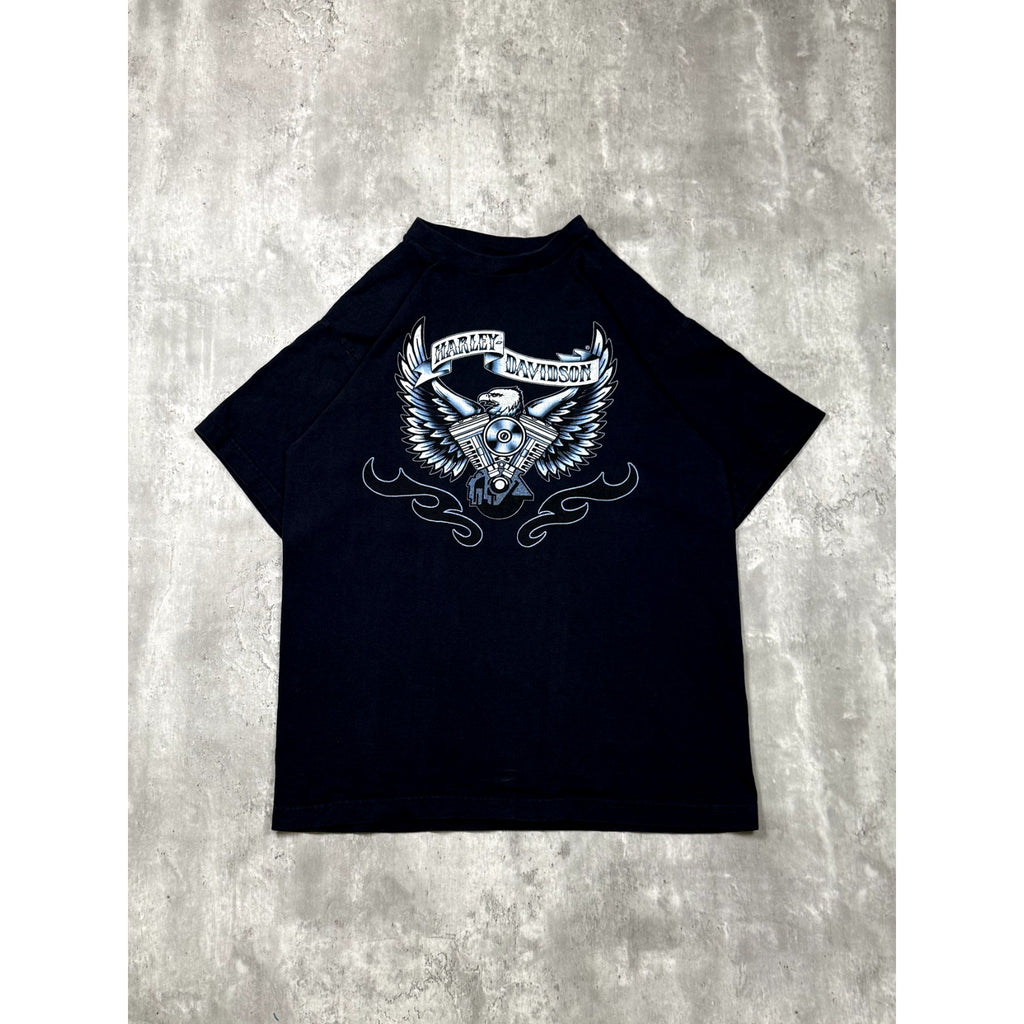 Vintage Harley Davidson Eagle Engine Graphic T-Shirt Size Large