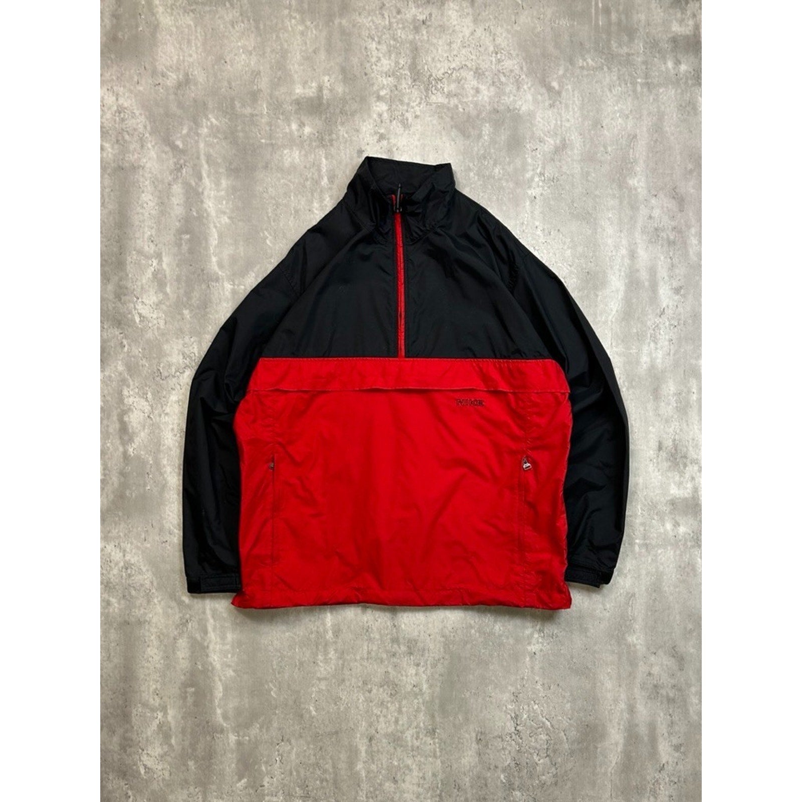 Vintage 90s Nike Embroidered Spellout Two Tone Nylon Windbreaker Jacket Sz Large