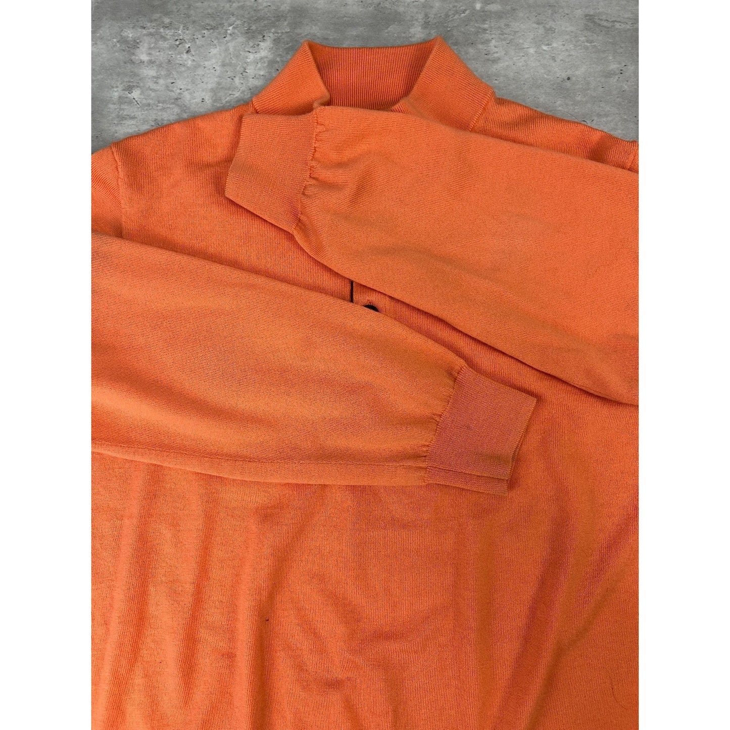 Vintage 1/4 Button Pullover Lightweight Knit Sweater Size XL