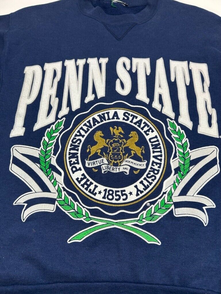 Vintage 90s Penn State Nittany Lions NCAA Collegiate Crest Sweatshirt Size Large