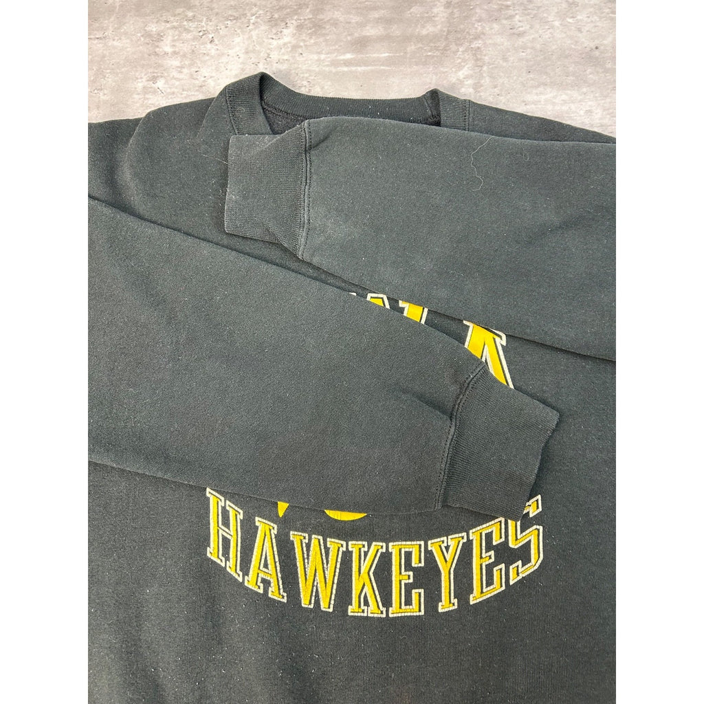 Vintage 90s Iowa Hawkeyes NCAA Collegiate Graphic Sweatshirt Size XL