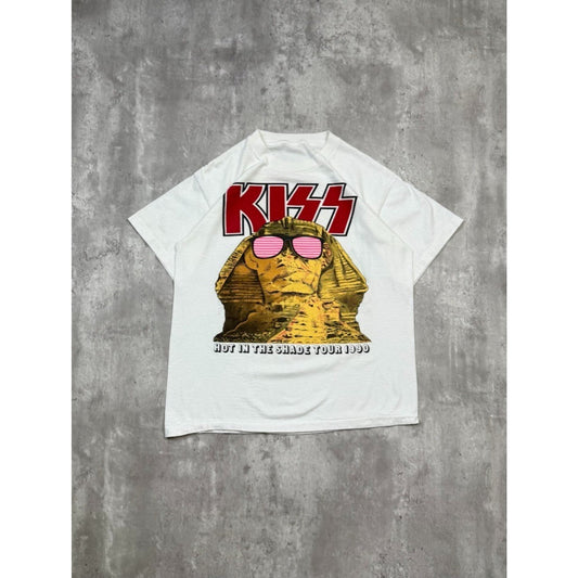Vintage 1990 Kiss Hot In The Shade Tour Rock Music Band T-Shirt Size Large