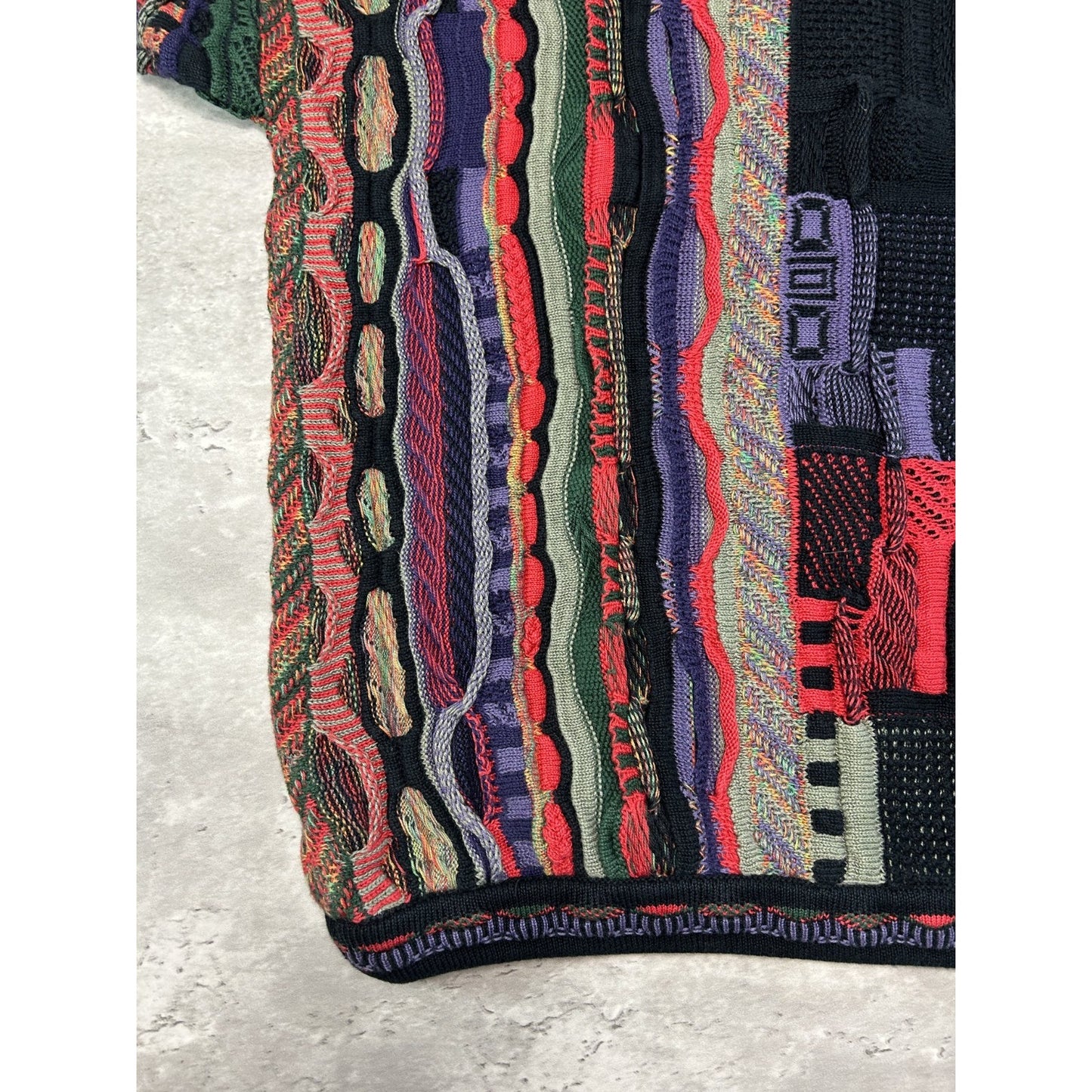 Vintage 90s Tundra Abstract 3D Print Pullover Knit Sweater Size XL