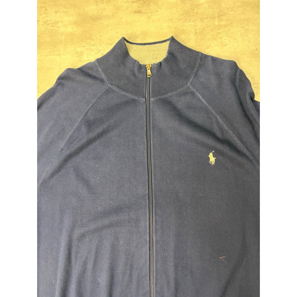 Vintage Polo Ralph Lauren Embroidered Pony Full Zip Sweatshirt Size XL