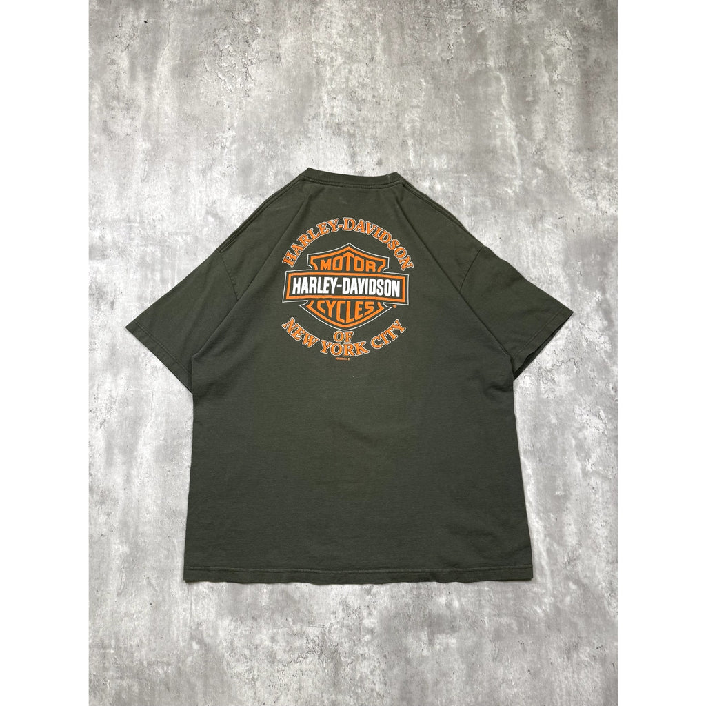 Vintage 2000 Harley Davidson Eagle Graphic Bikers Rule T-Shirt Size 2XL