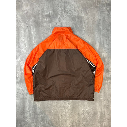 Vintage Cleveland Browns NFL Embroidered Logo Full Zip Nylon Jacket Size XL