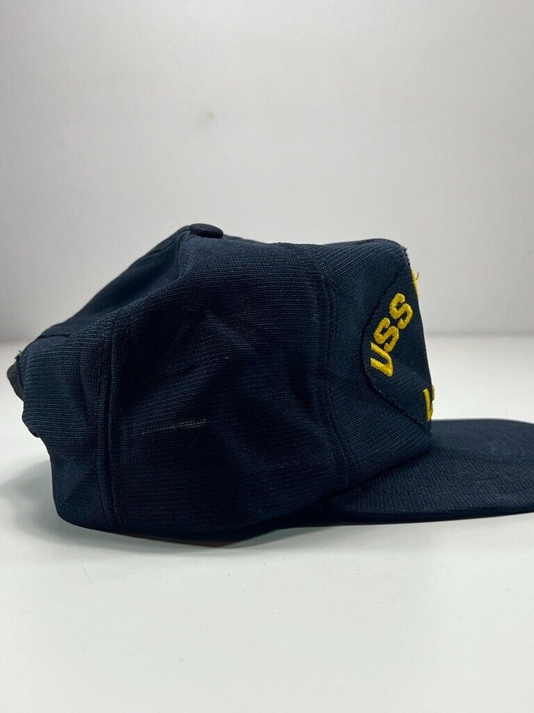 Vintage 90s USS Comstock LSD 45 US Navy Embroidered Spellout Snapback Hat OSFA