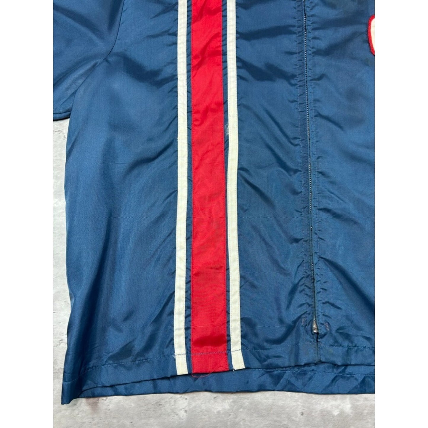 Vintage 1980s Di Tox Pro Racing Windbreaker Jacket Size XL Blue