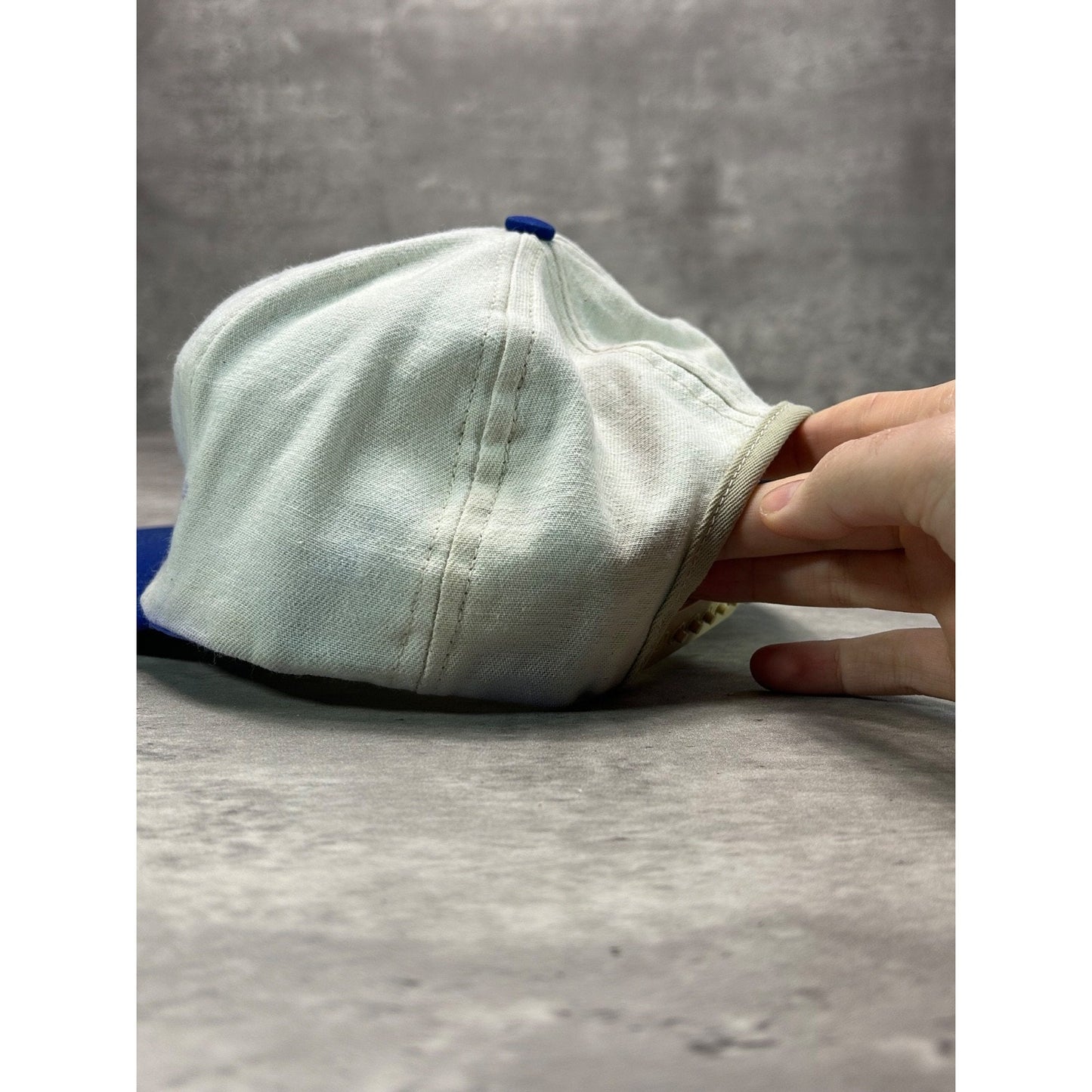 Vintage 90s Bass Fishing Embroidered Spellout Logo Snapback Hat OSFA