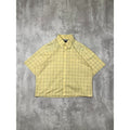 Vintage Van Heusen Plaid Single Pocket Cropped Button Up Shirt Size Large