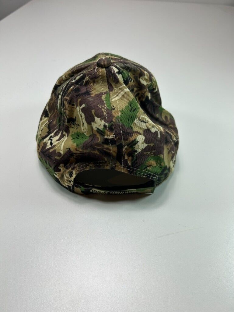 Vintage Nappa Outdoors Embroidered Camo Hunting Strapback Hat OSFA