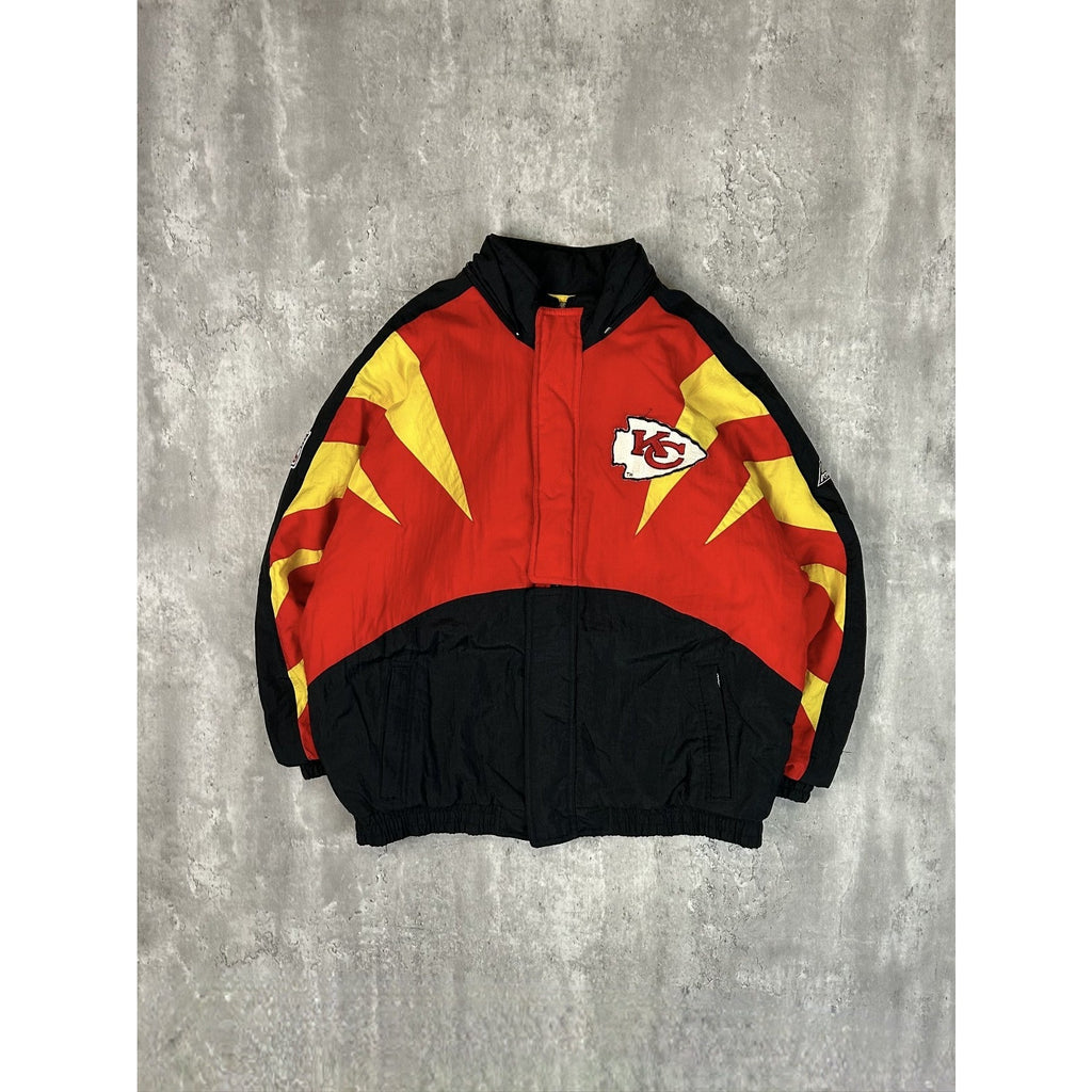 Vintage 90s Kansas City Chiefs NFL Insulated Apex One Point Jacket Size Large