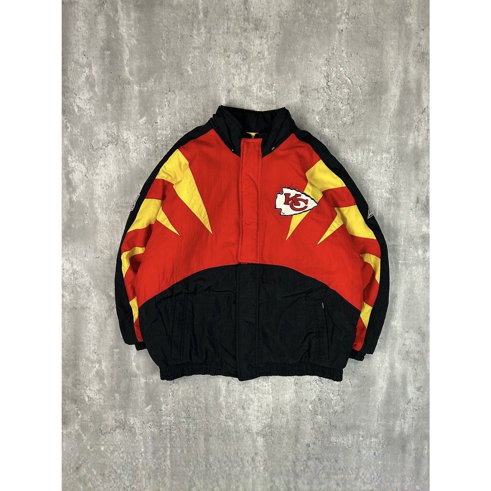 Vintage 90s Kansas City Chiefs NFL Insulated Apex One Point Jacket Size Large
