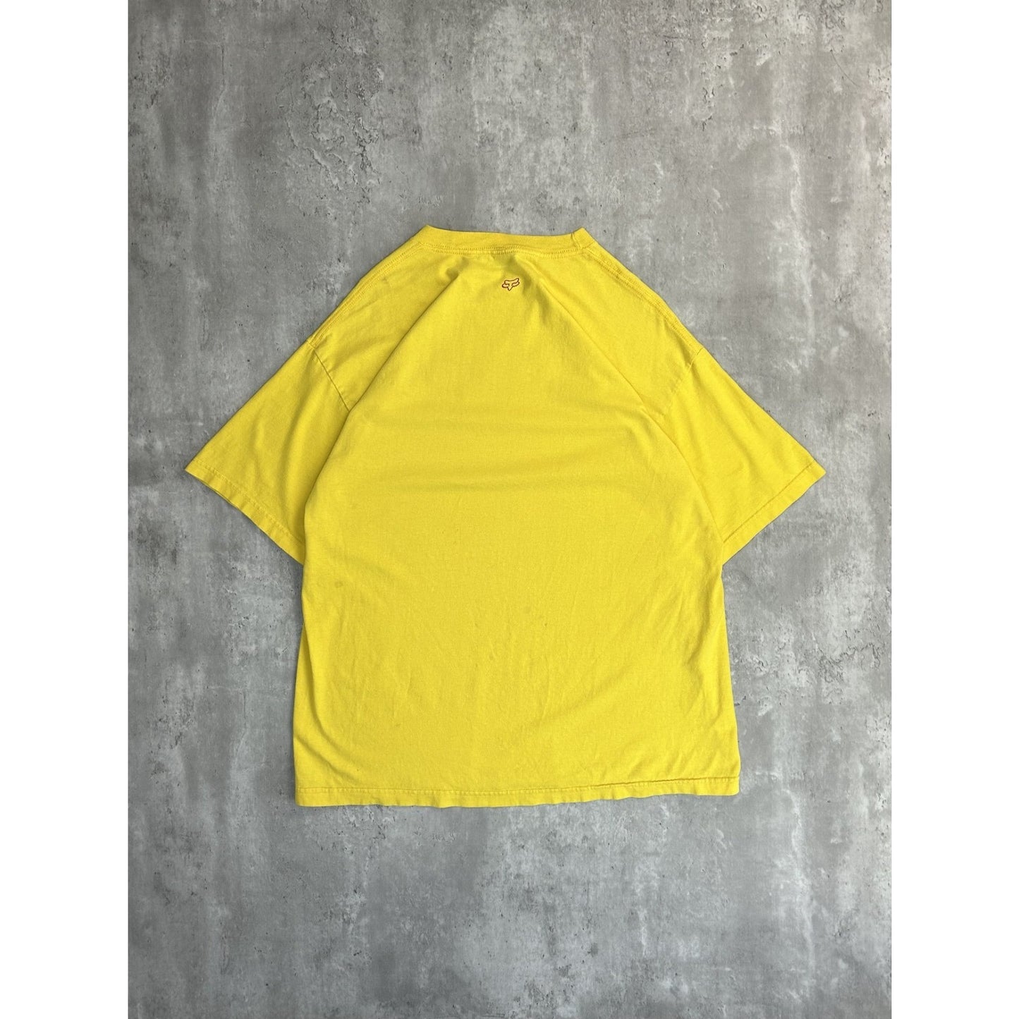 Vintage Fox Racing Motocross Flame Logo Graphic T-Shirt Size XL Yellow