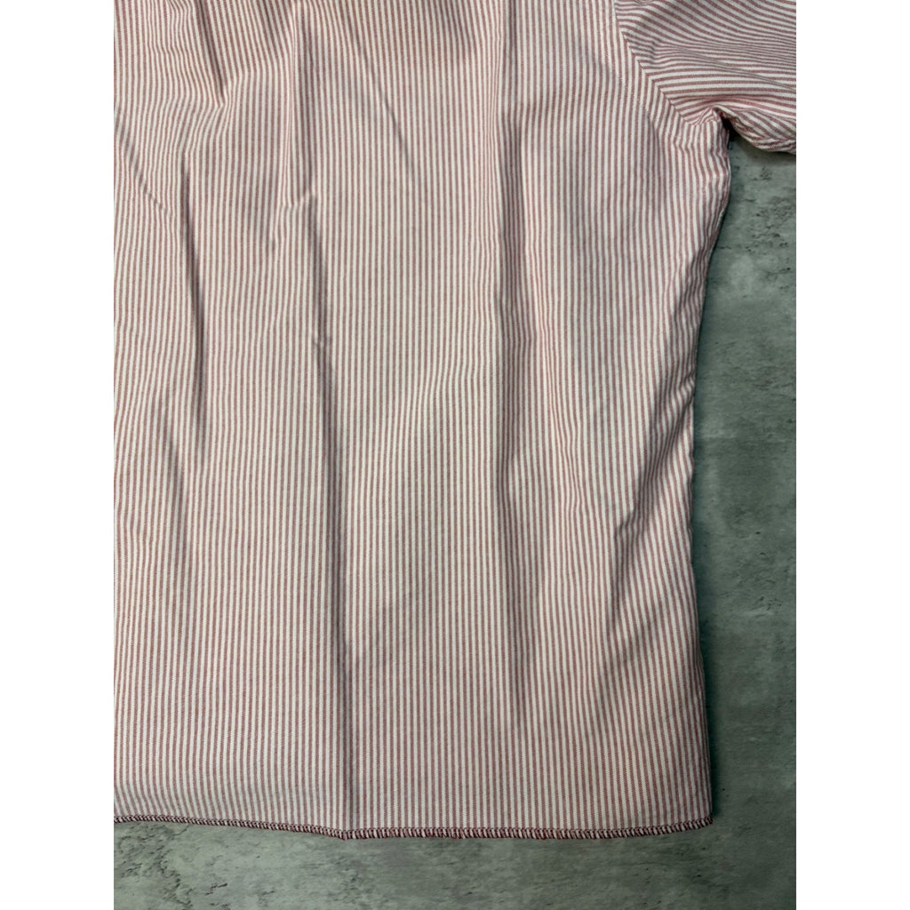 Vintage Polo Ralph Lauren Embroidered Pony Striped Cropped Button Up Shirt Sz XL
