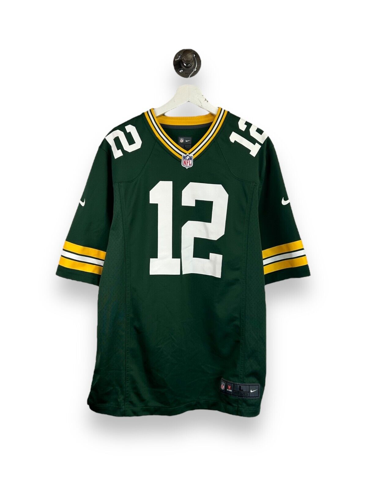 Aaron Rodgers #12 Green Bay Packers NFL Nike Football Jersey Size Large