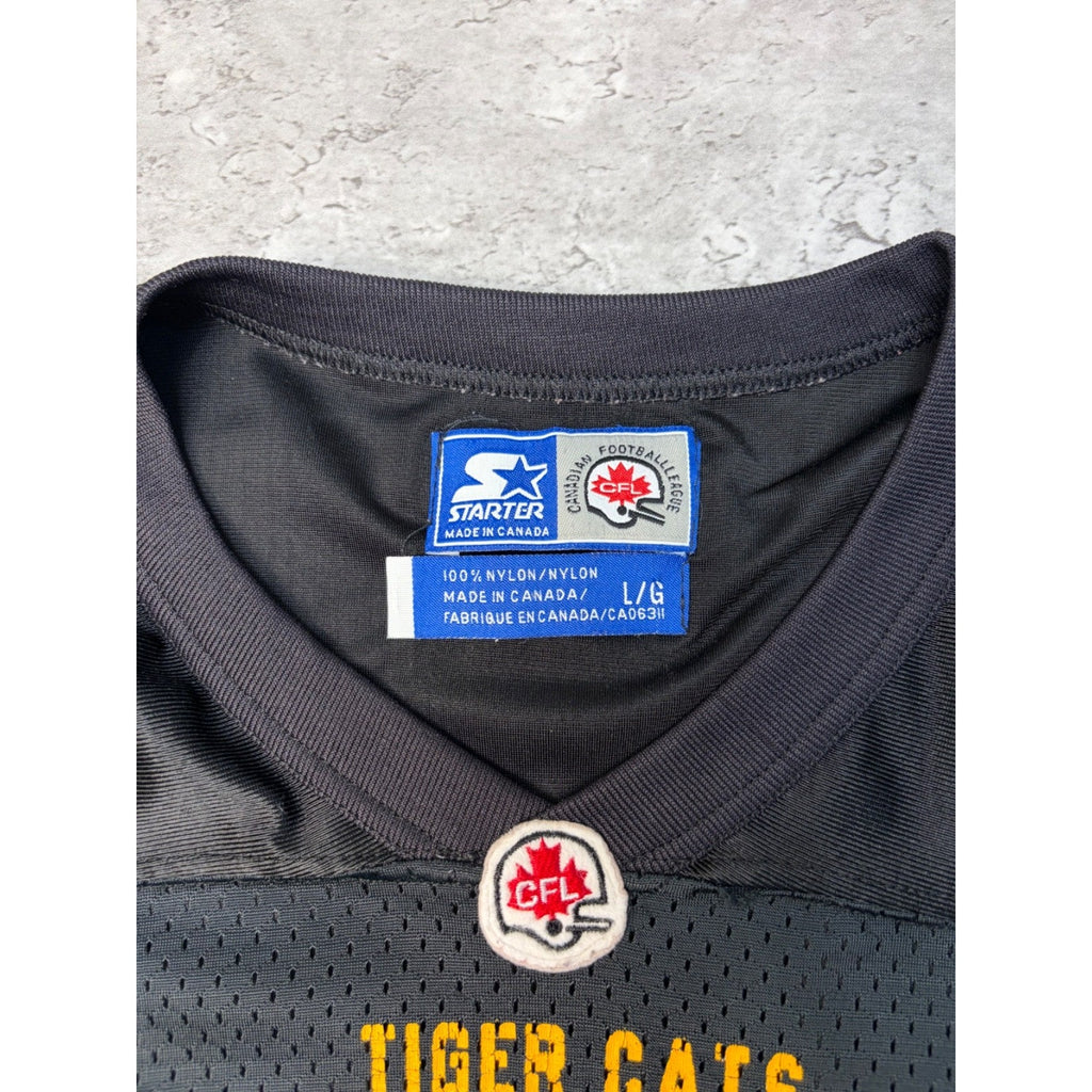 Vintage 90s Hamilton Tigercats CFL Starter Football Jersey Size Large