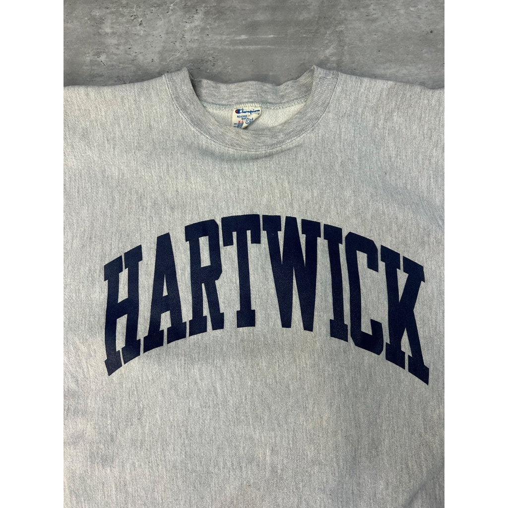 Vintage 90s Hartwick Collegiate Champion Reverse Weave Sweatshirt Size XL