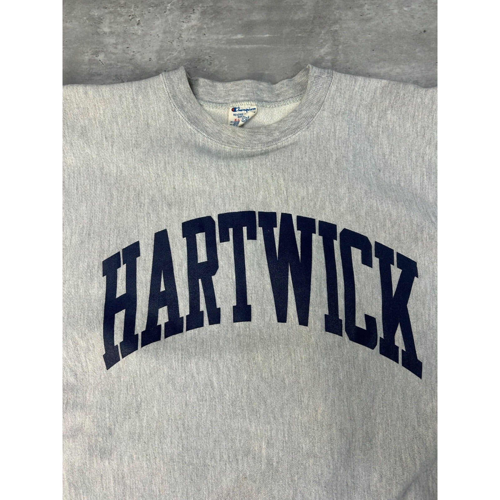 Vintage 90s Hartwick Collegiate Champion Reverse Weave Sweatshirt Size XL