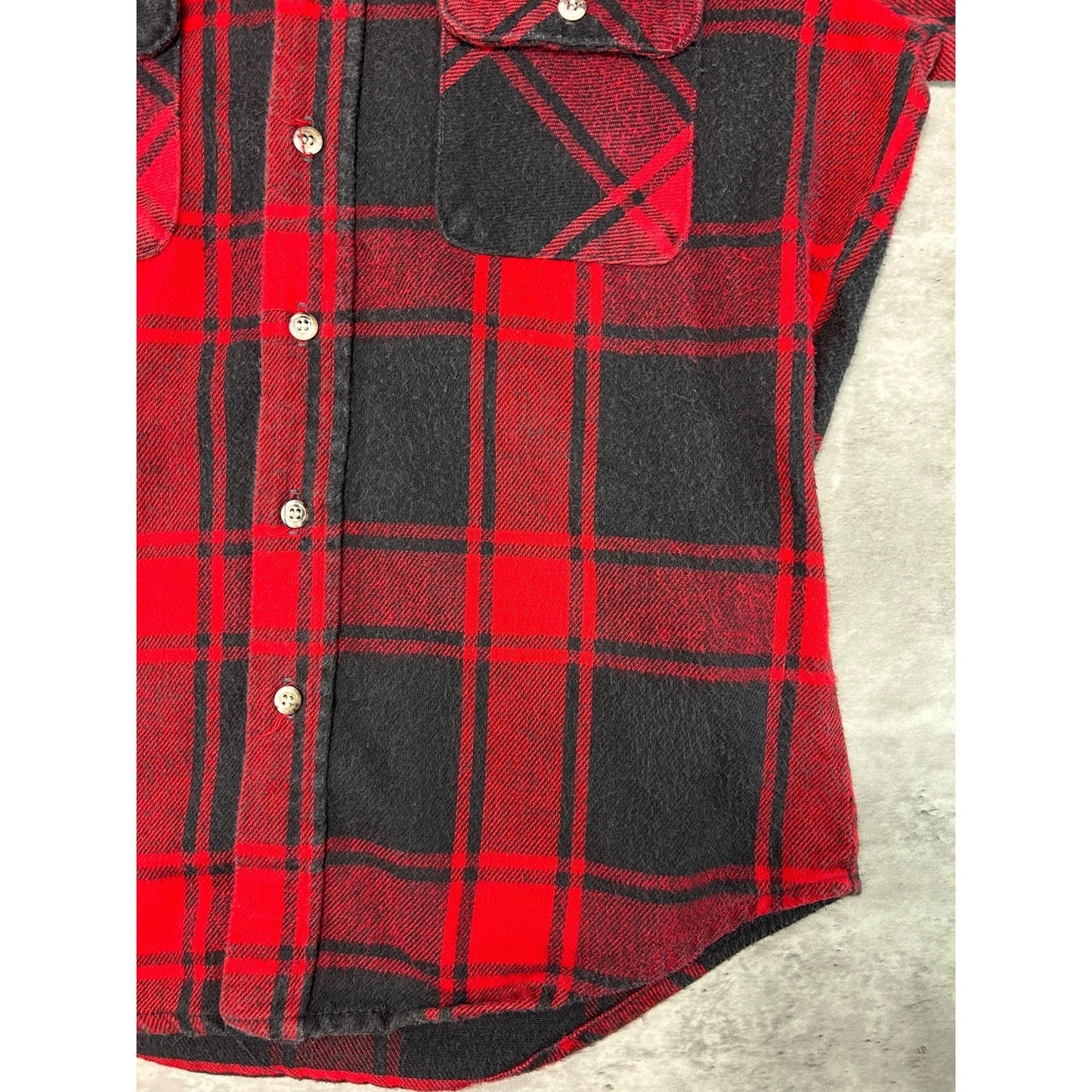Vintage 90s Redhead Plaid Long Sleeve Double Pocket Button Up Shirt Size Large