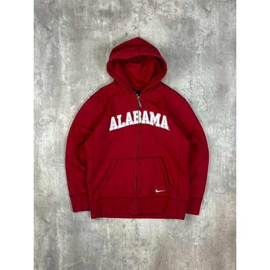 Vintage Womens Nike Alabama NCAA Embroidered Full Zip Hooded Sweatshirt Size Medium