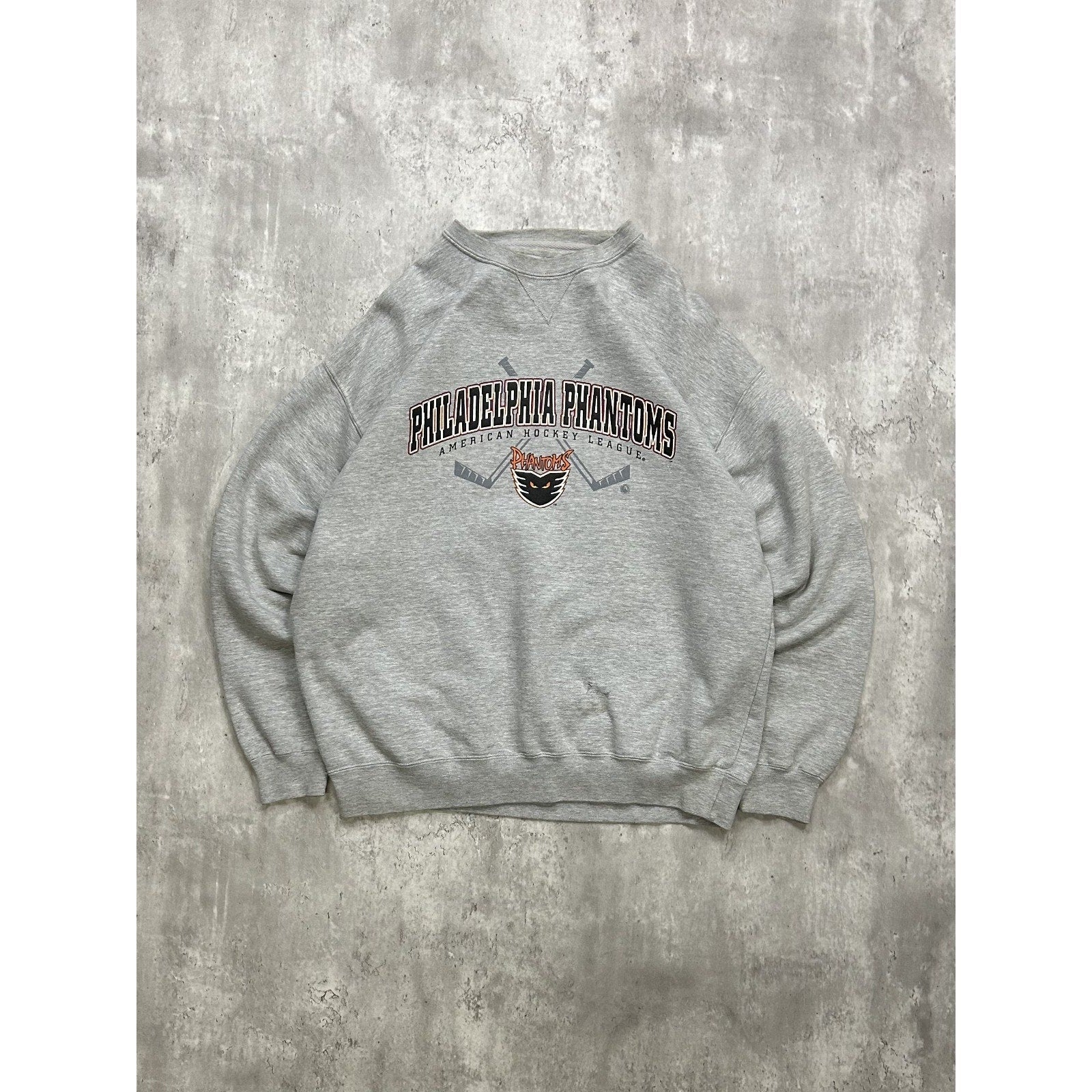 Vintage 90s Philadelphia Phantoms AHL Graphic Spellout Sweatshirt Size XL