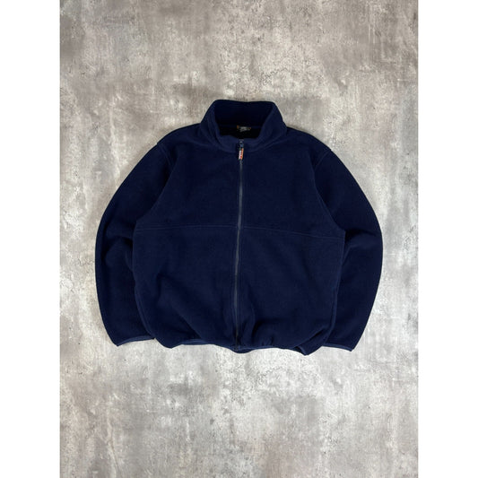 Vintage Womens L.L. Bean Full Zip Fleece Sweatshirt Size Large Blue