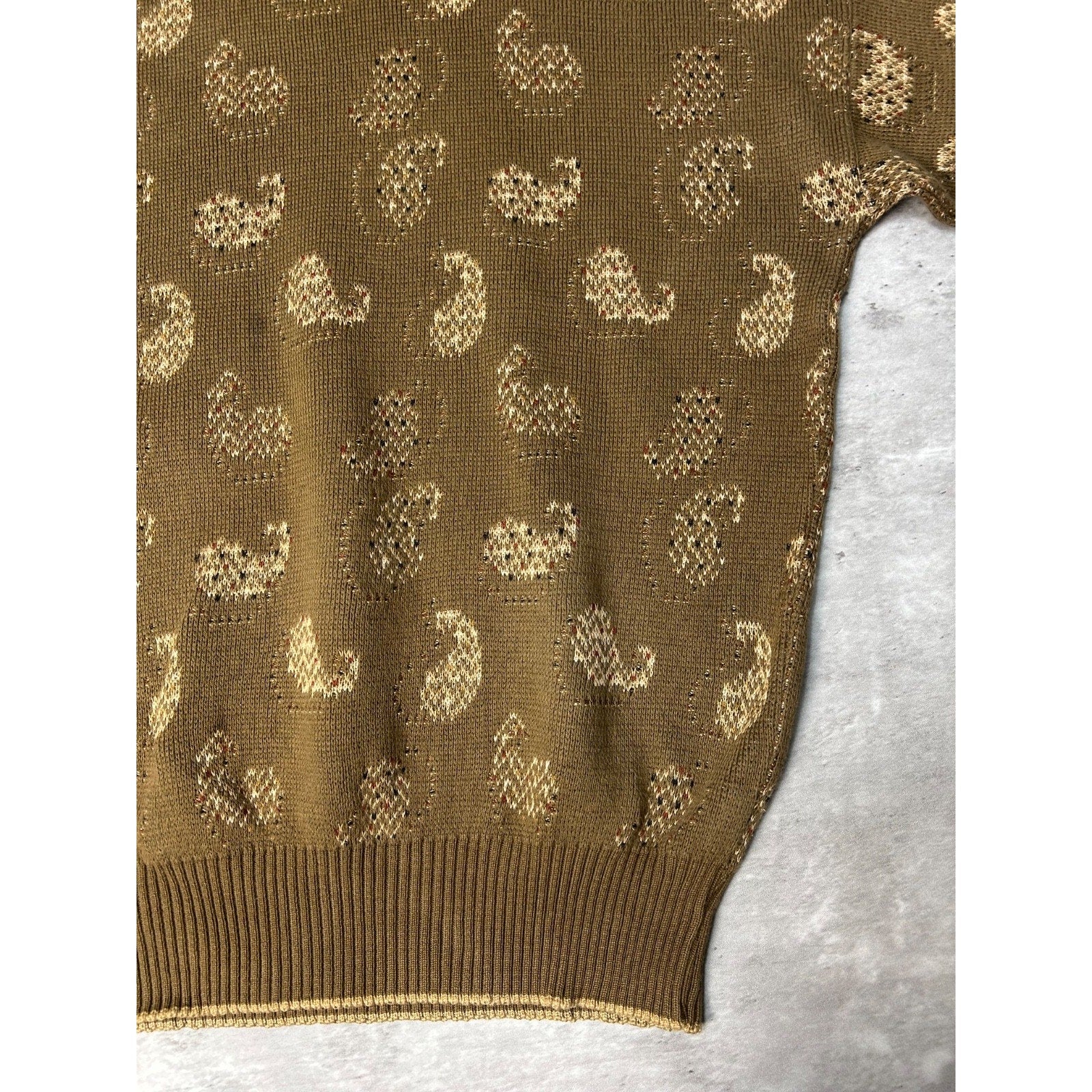 Vintage 90s Tricots St Raphael Abstract Graphic Pullover Knit Sweater Sz Medium