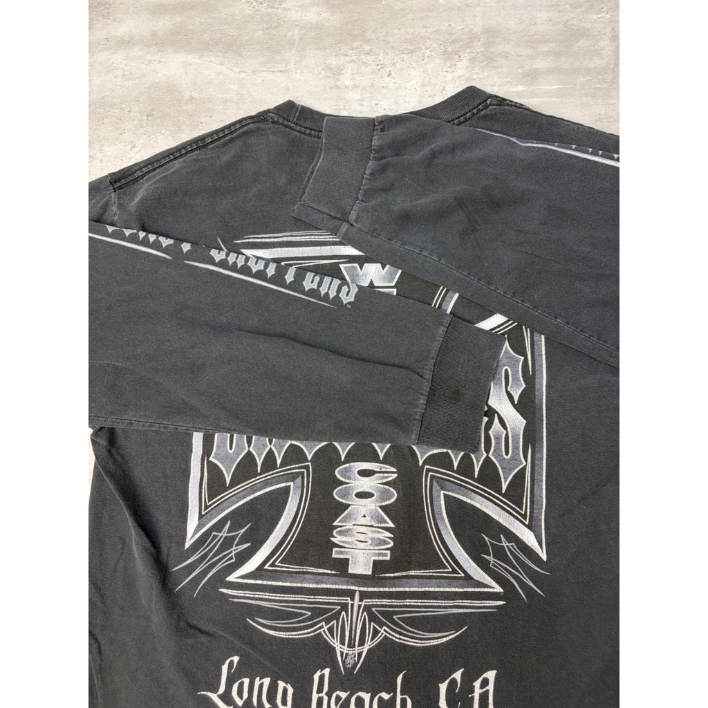 Vintage Y2K West Coast Choppers Sleeve Spellout Long Sleeve T-Shirt Size Large