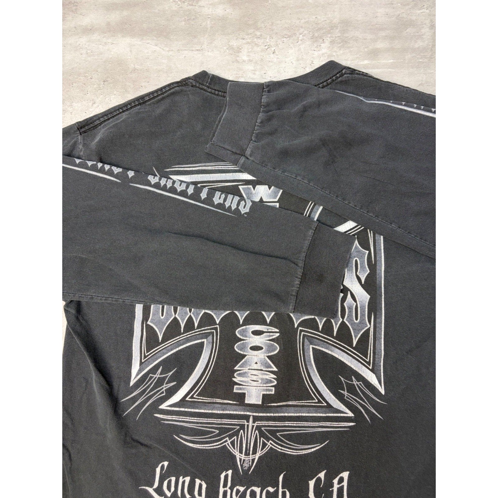 Vintage Y2K West Coast Choppers Sleeve Spellout Long Sleeve T-Shirt Size Large