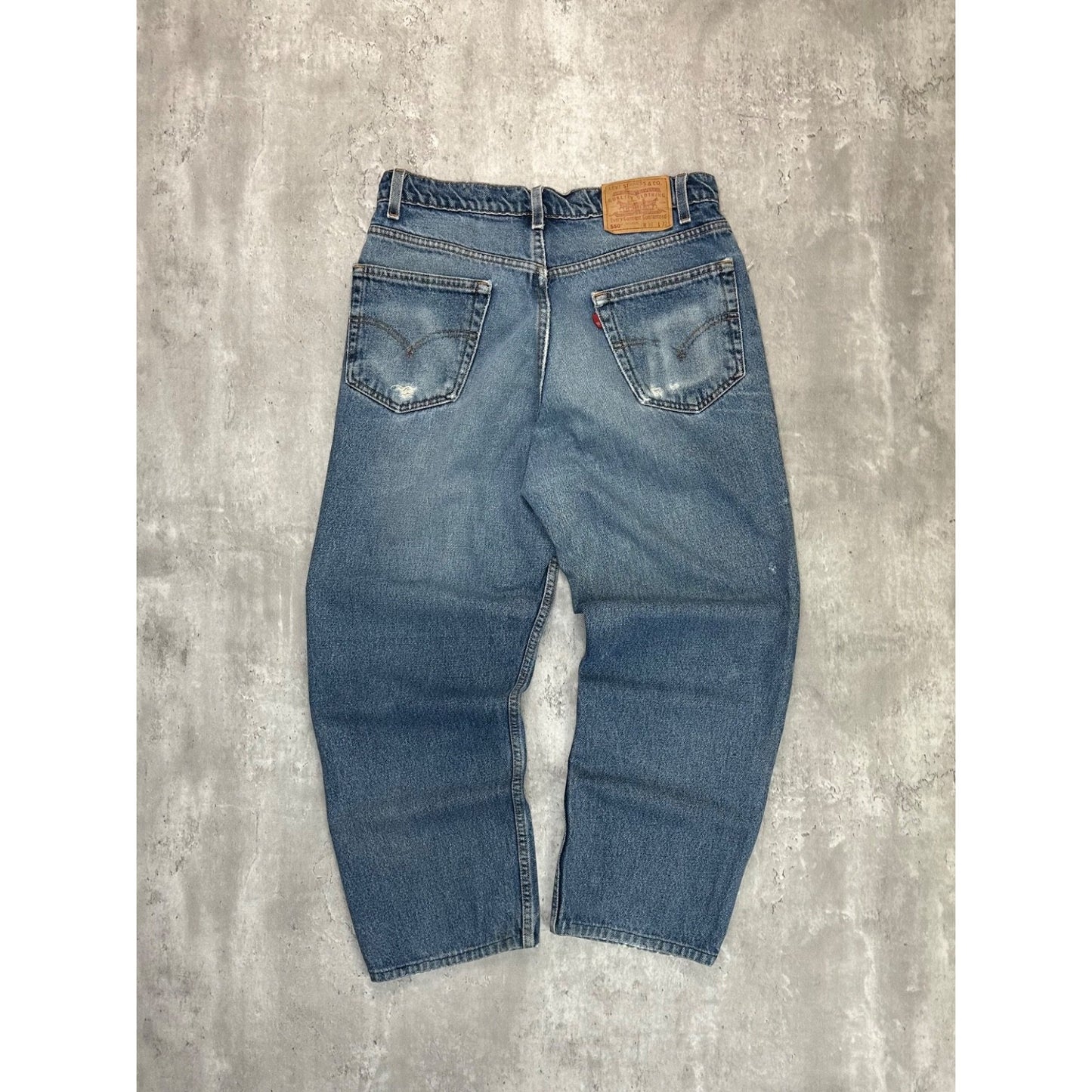 Vintage Levis 550 Red Tab Medium Wash Denim Pants Size 33