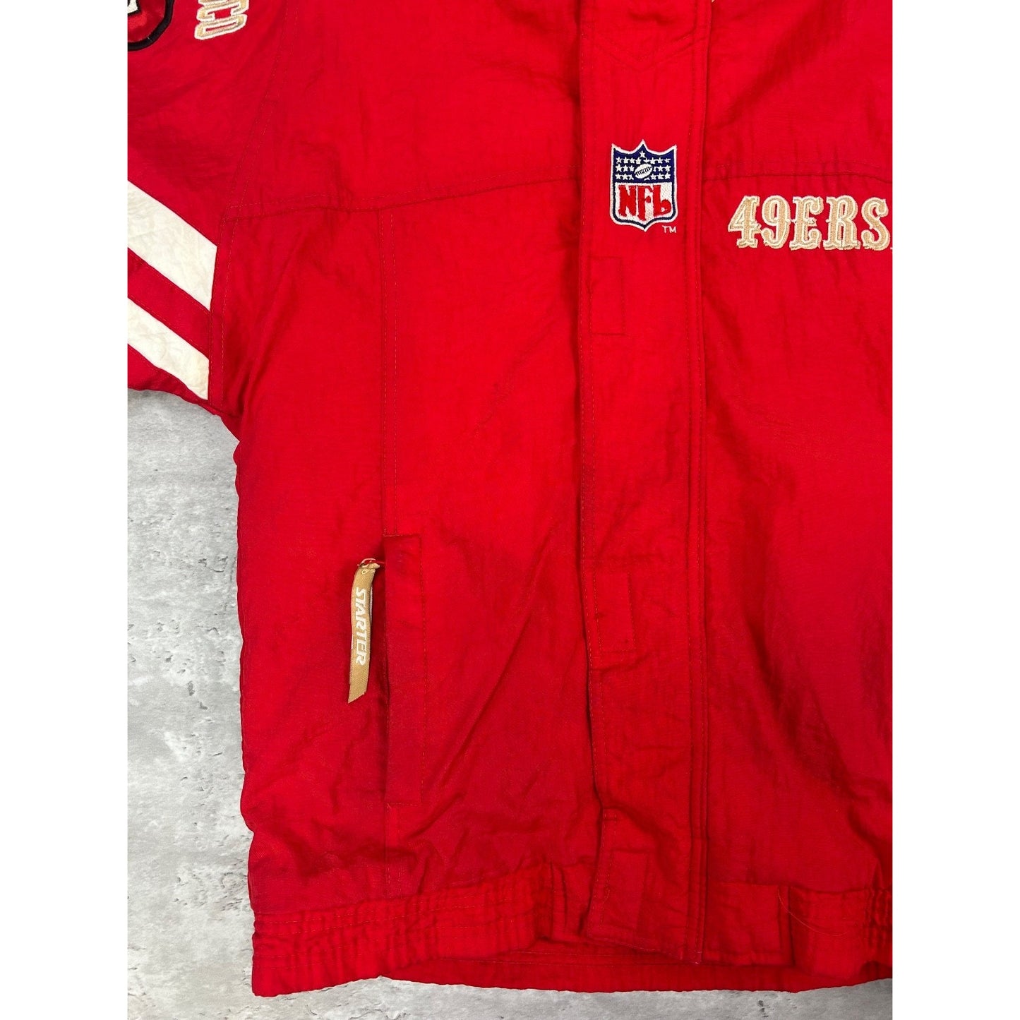 Vintage San Francisco 49ers NFL Starter Full Zip Insulated Jacket Size Medium