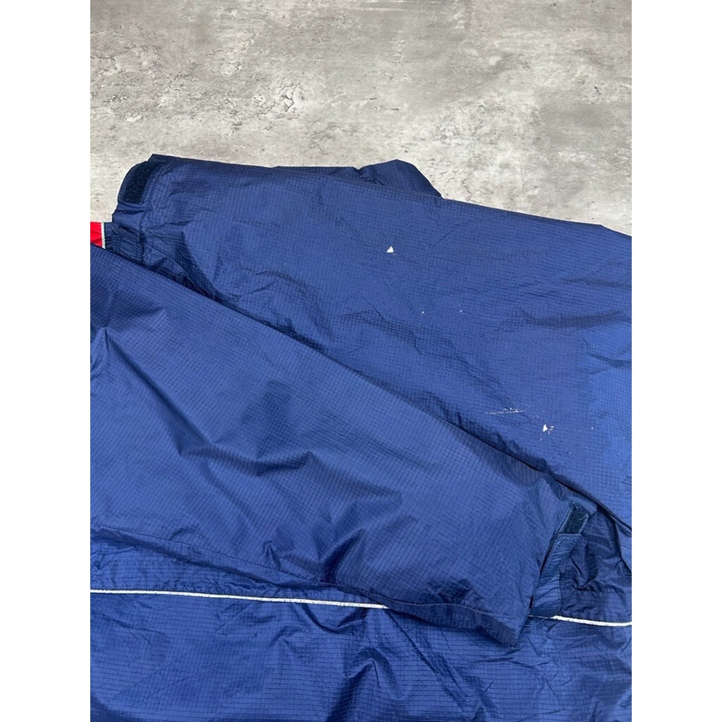 Vintage 90s Asics Gore-Tex Nylon Full Zip Windbreaker Jacket Size Medium Blue